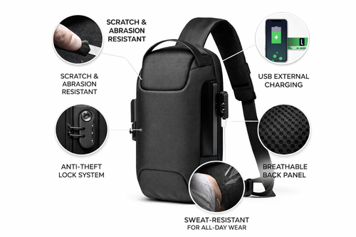 The Kyle- Men’s Anti Theft Travel Bag